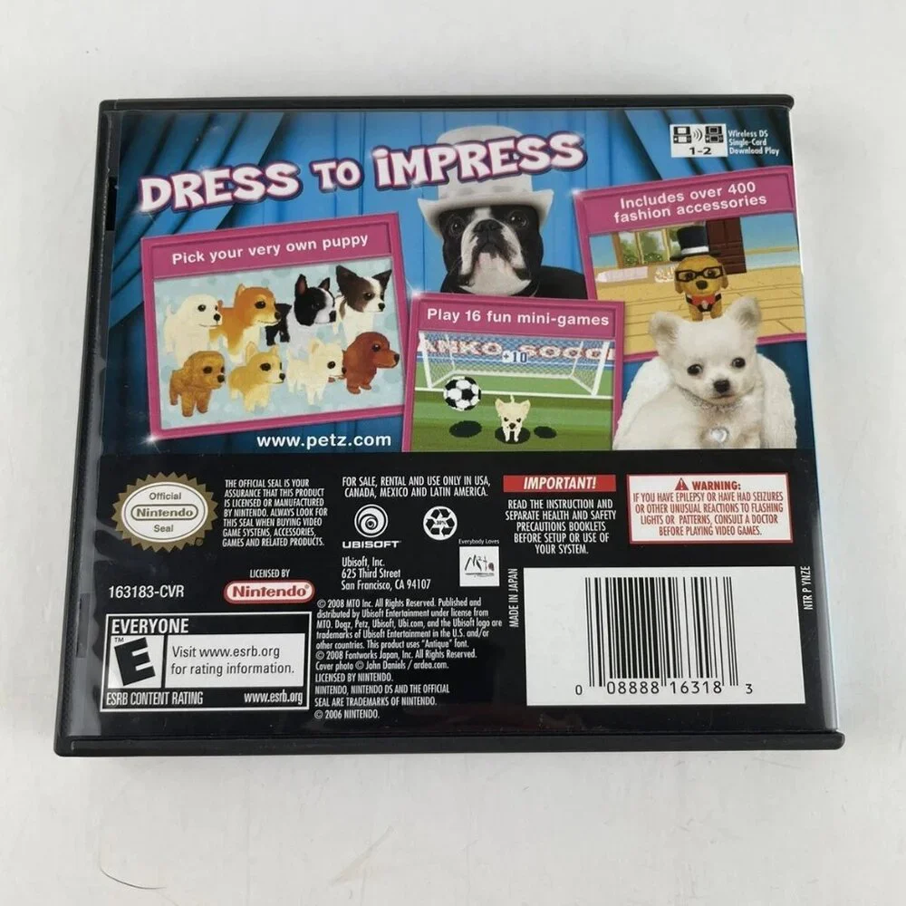 Lot of 2 DS Games Petz: Dogz Fashion & Pampered Pets‎ (Nintendo DS, 2008)